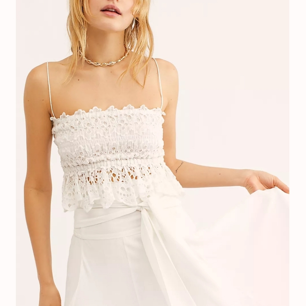FREE PEOPLE White Tessa Eyelet Skirt Set - Picture 4 of 4